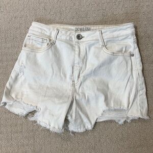 White denim shorts